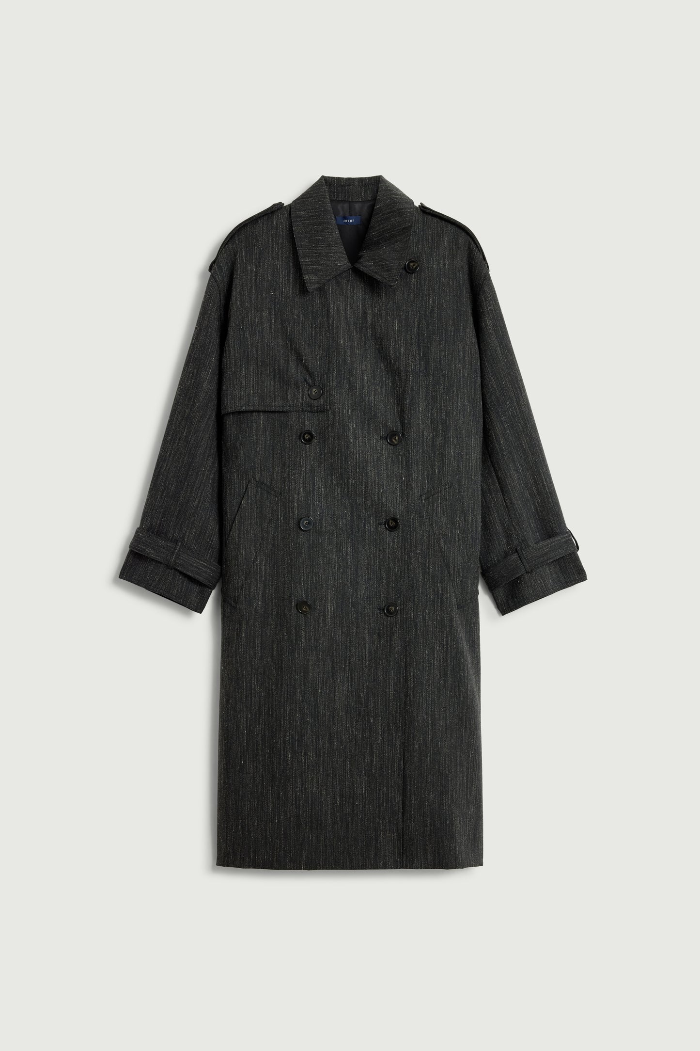 Trench Jourdain - Gris Anthracite - Laine - Femme