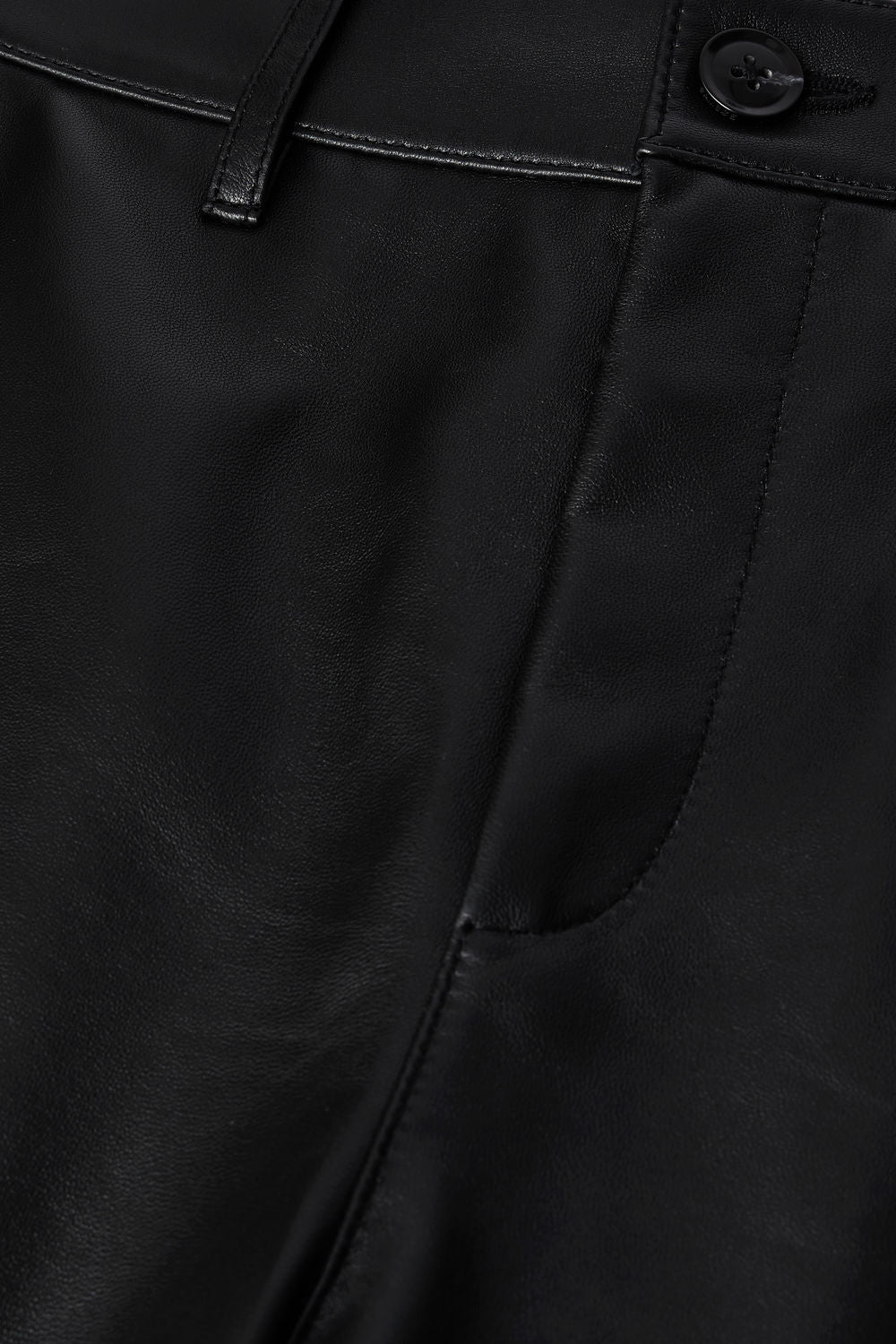 Pantalon Fares - Noir - Cuir - Femme vue 7