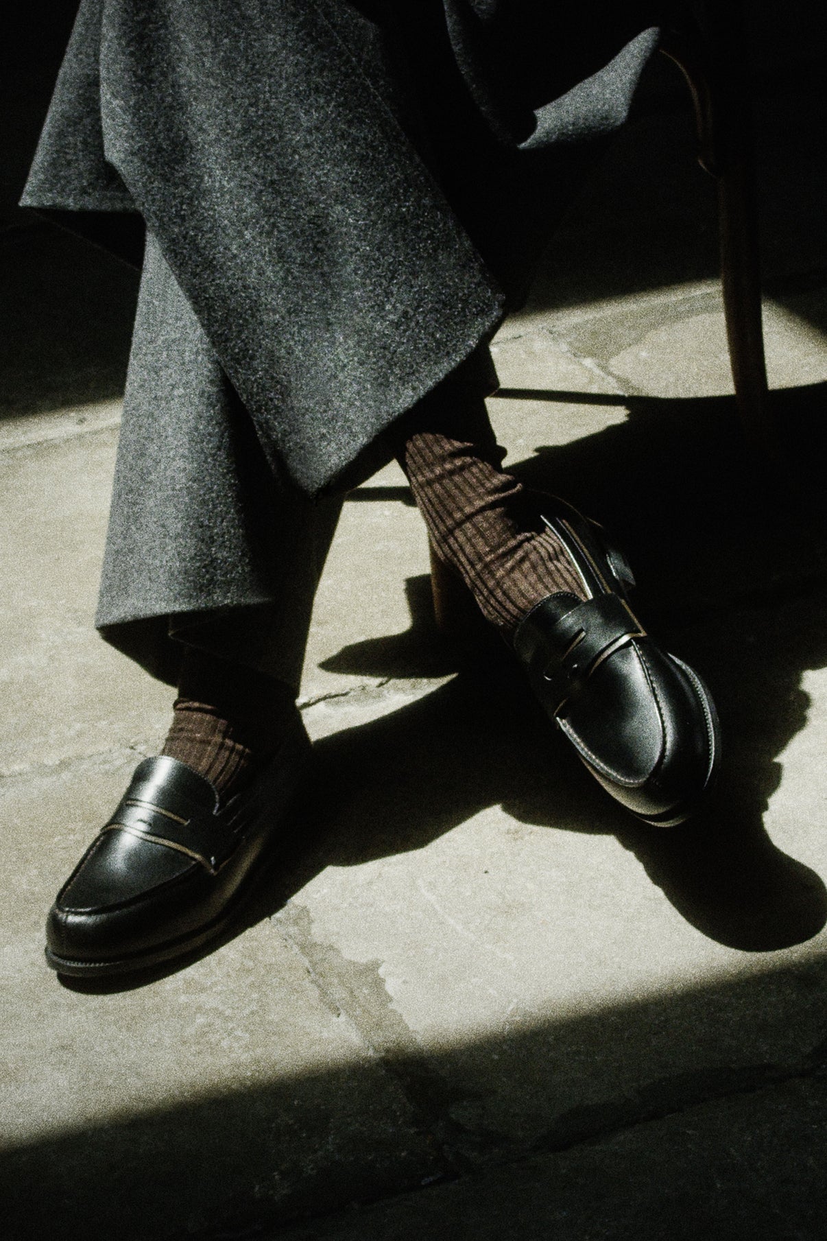 180 J.M Weston & Sœur Loafers - Black/Earth - Leather - Woman