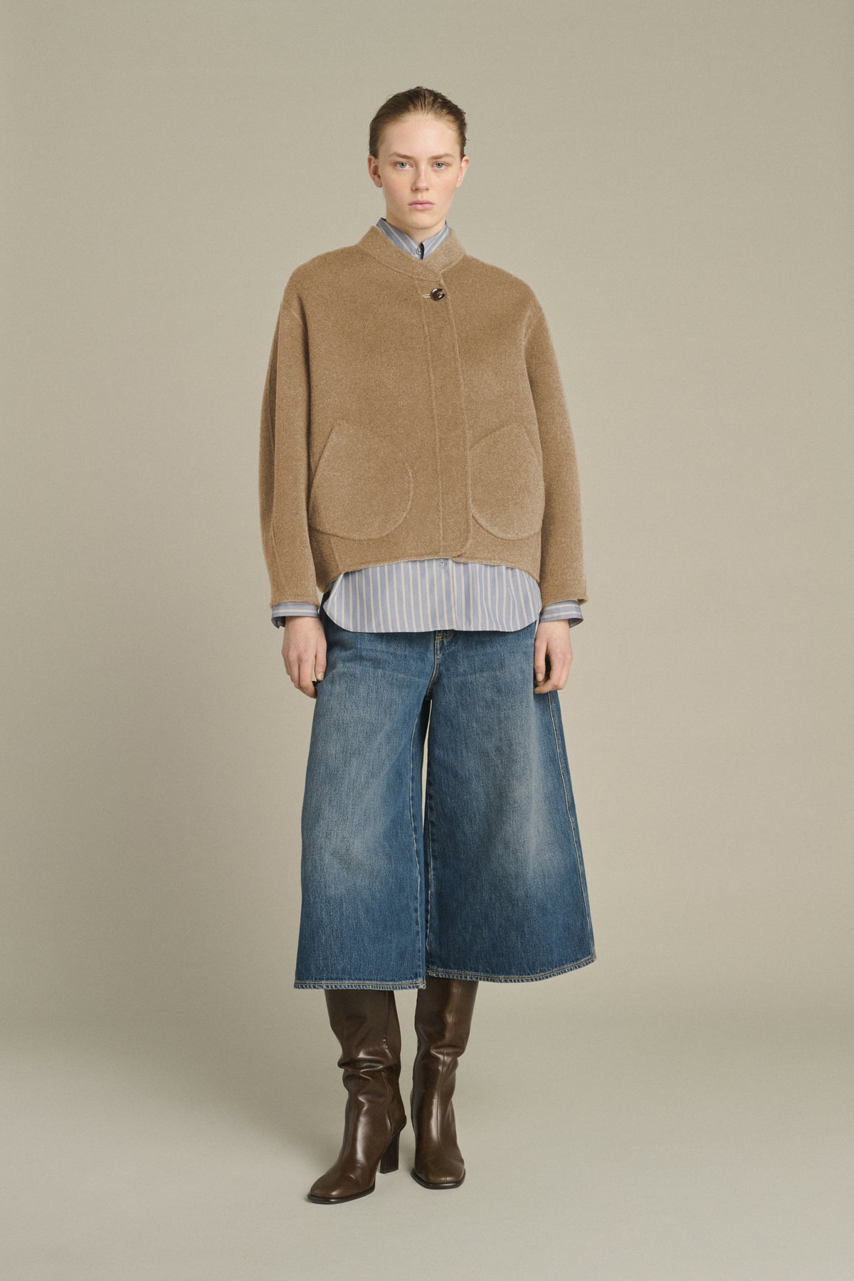 Manteau Windsor - Camel Chiné - Laine - Femme