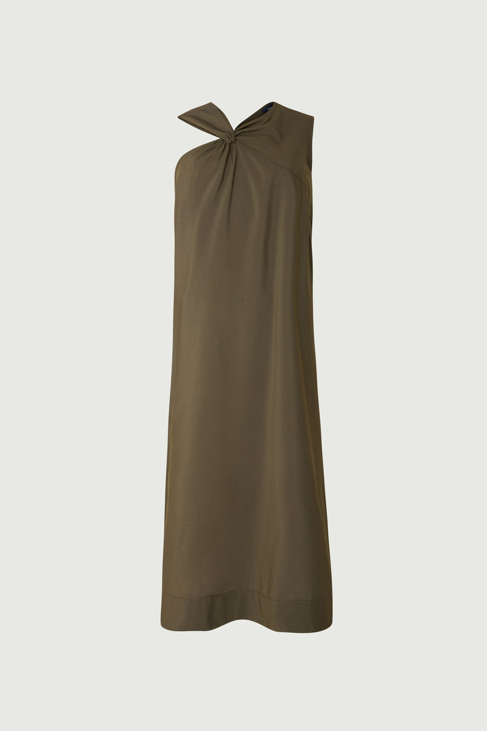 Robe Emna - Kaki Viscose Fluide Asymétrique - Soeur