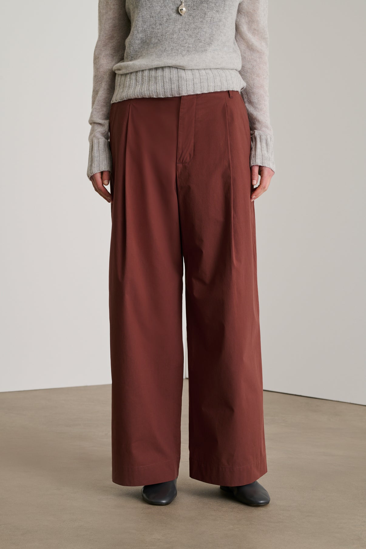 Pantalon Devy - Acajou - Coton - Femme vue 3