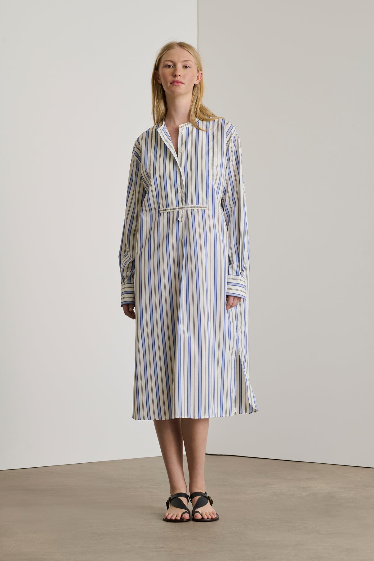 Robe Dolores - Bleu/Blanc - Coton - Femme vue 1