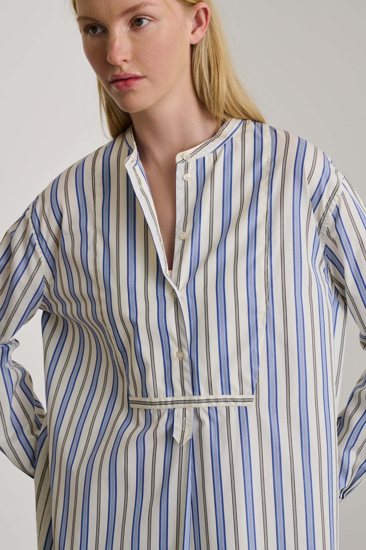 Robe Dolores - Bleu/Blanc - Coton - Femme vue 3