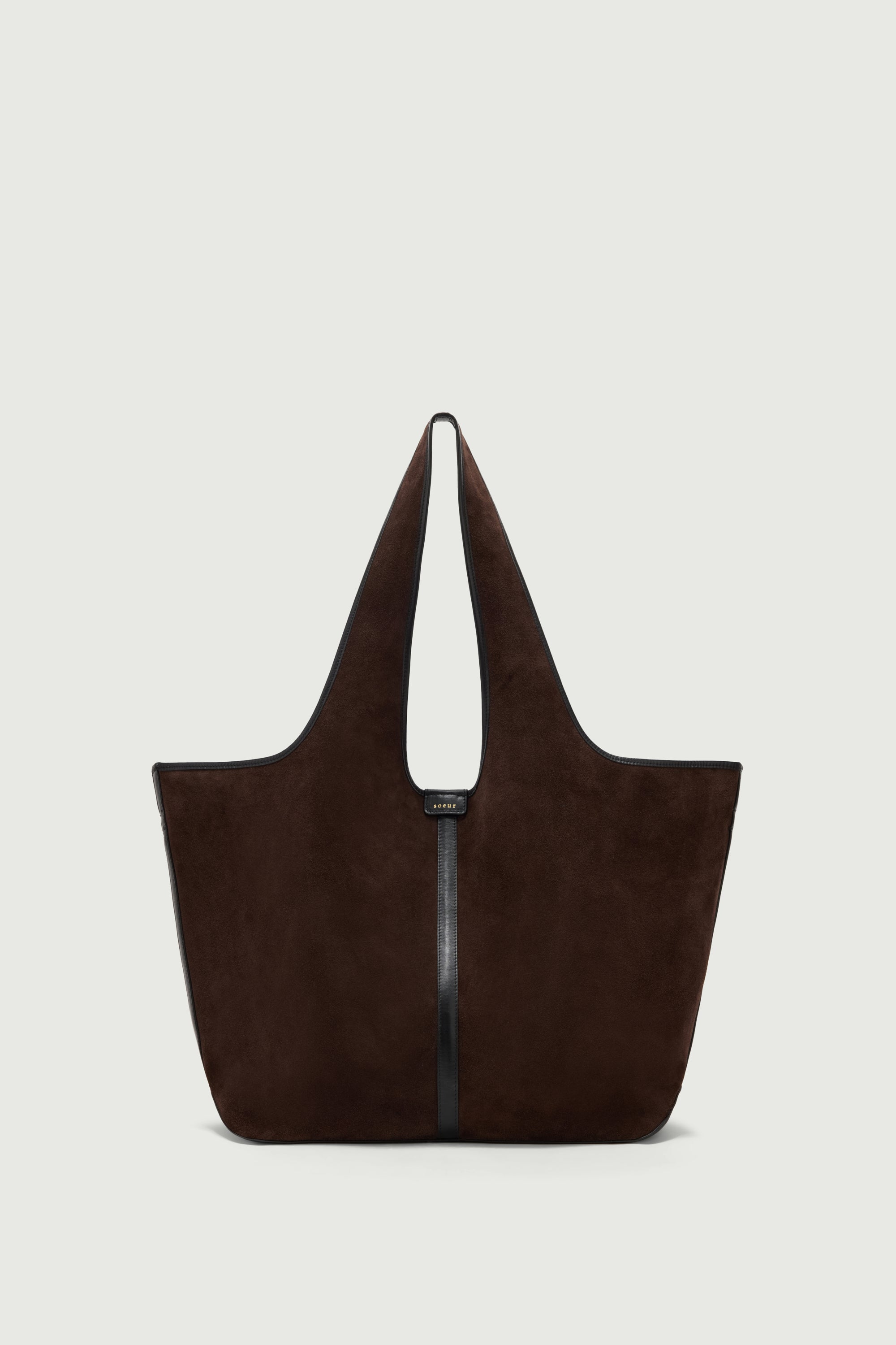 Tote Bag DOUCE Dark Brown Split Leather