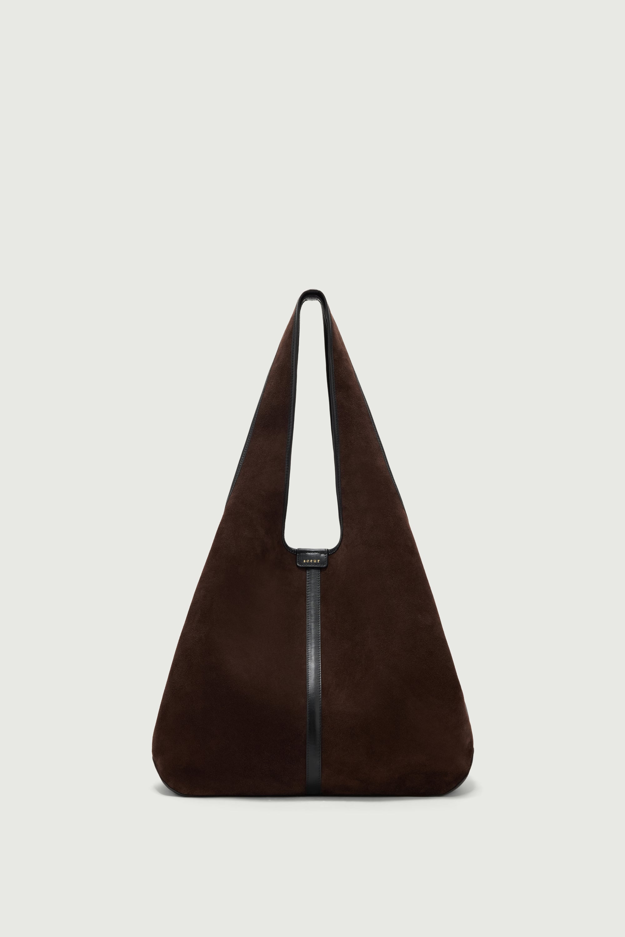 Tote Bag DOUCE Dark Brown Split Leather