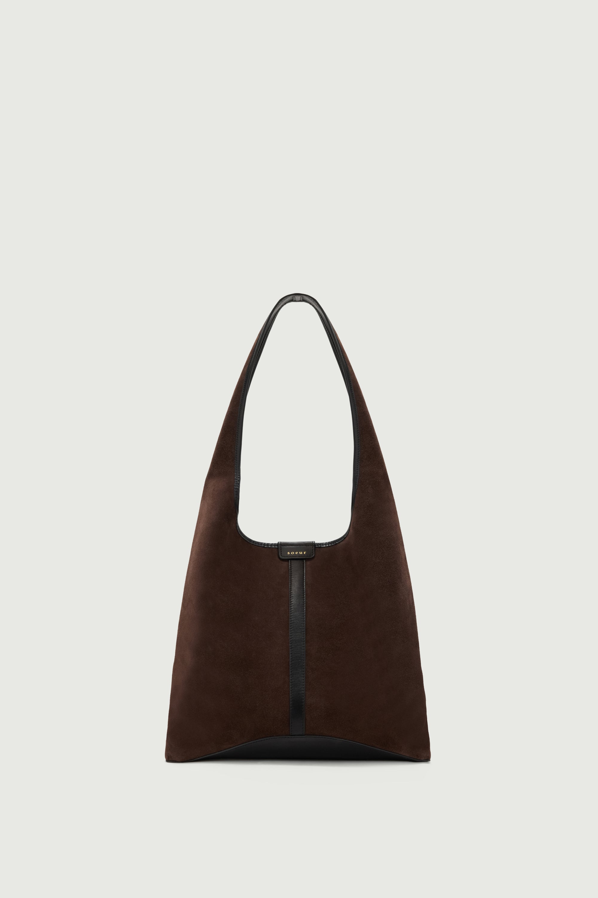Borsa shopper DELICE Marrone scuro Pelle scamosciata