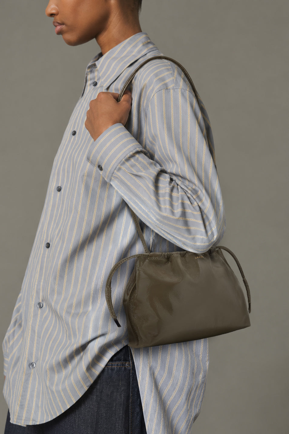 SAC SUZETTE Khaki VERNIS