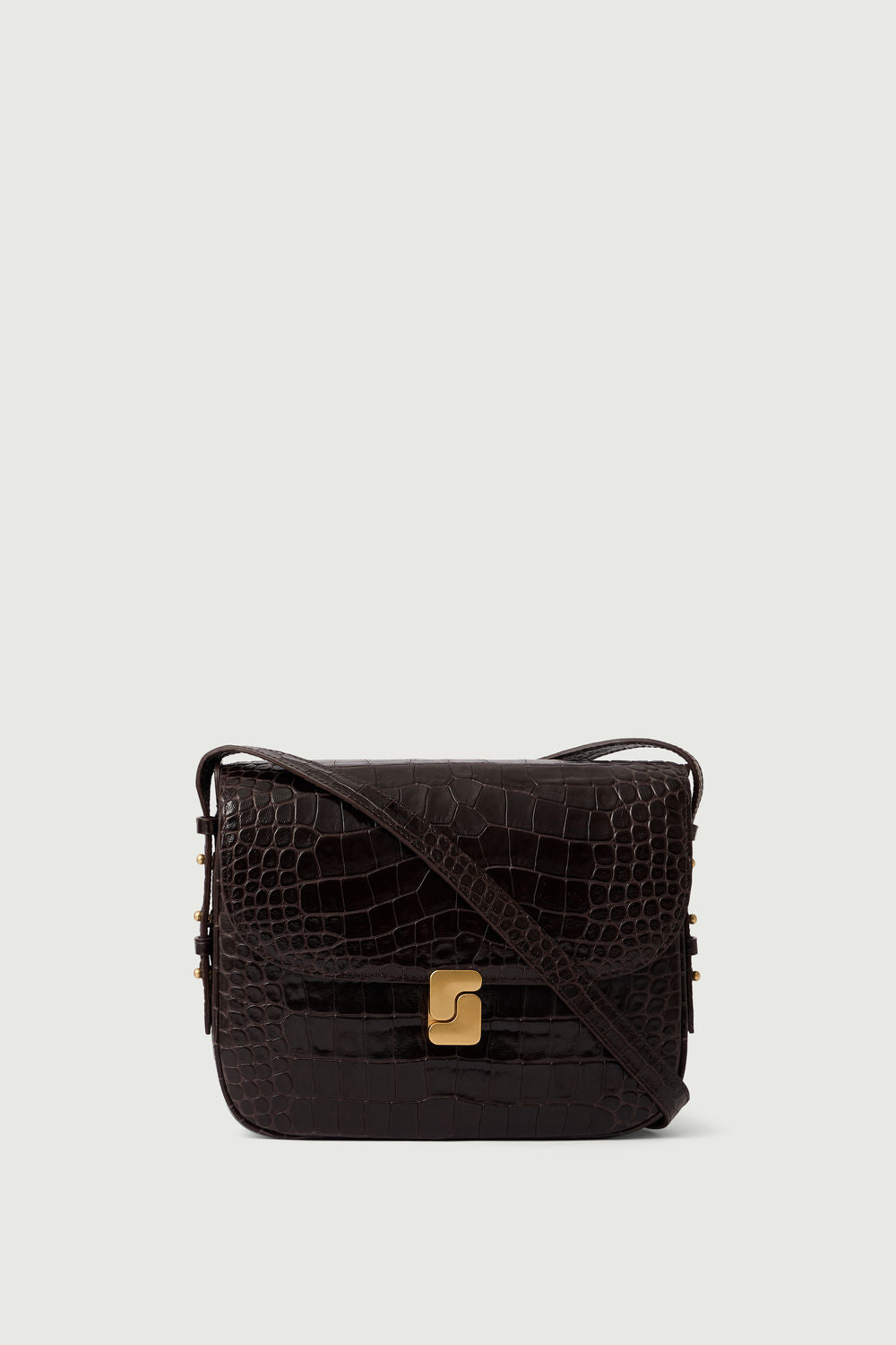 SAC BELLISSIMA MAXI Dark Brown Croc-Effect