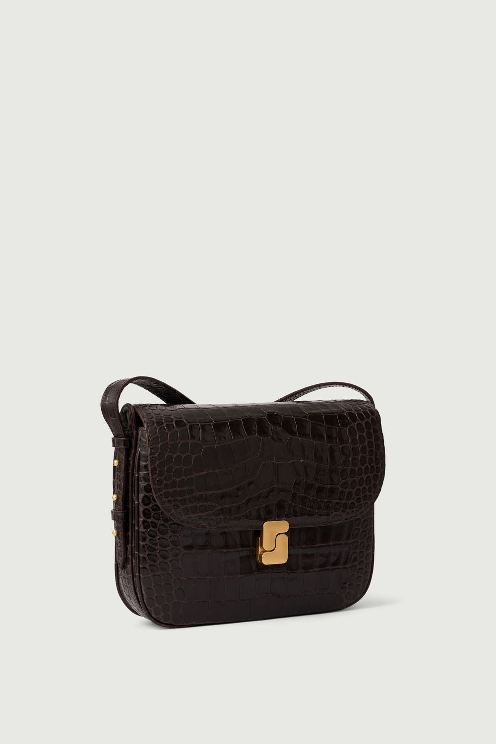 SAC BELLISSIMA MAXI Dark Brown Croc-Effect