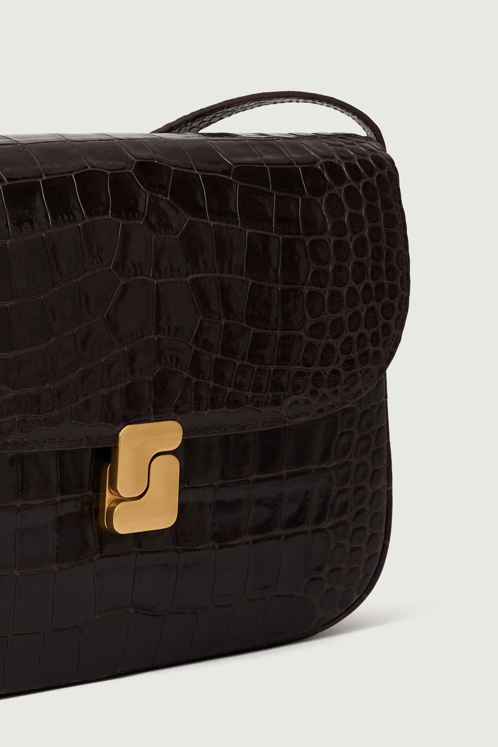 SAC BELLISSIMA MAXI Dark Brown Croc-Effect
