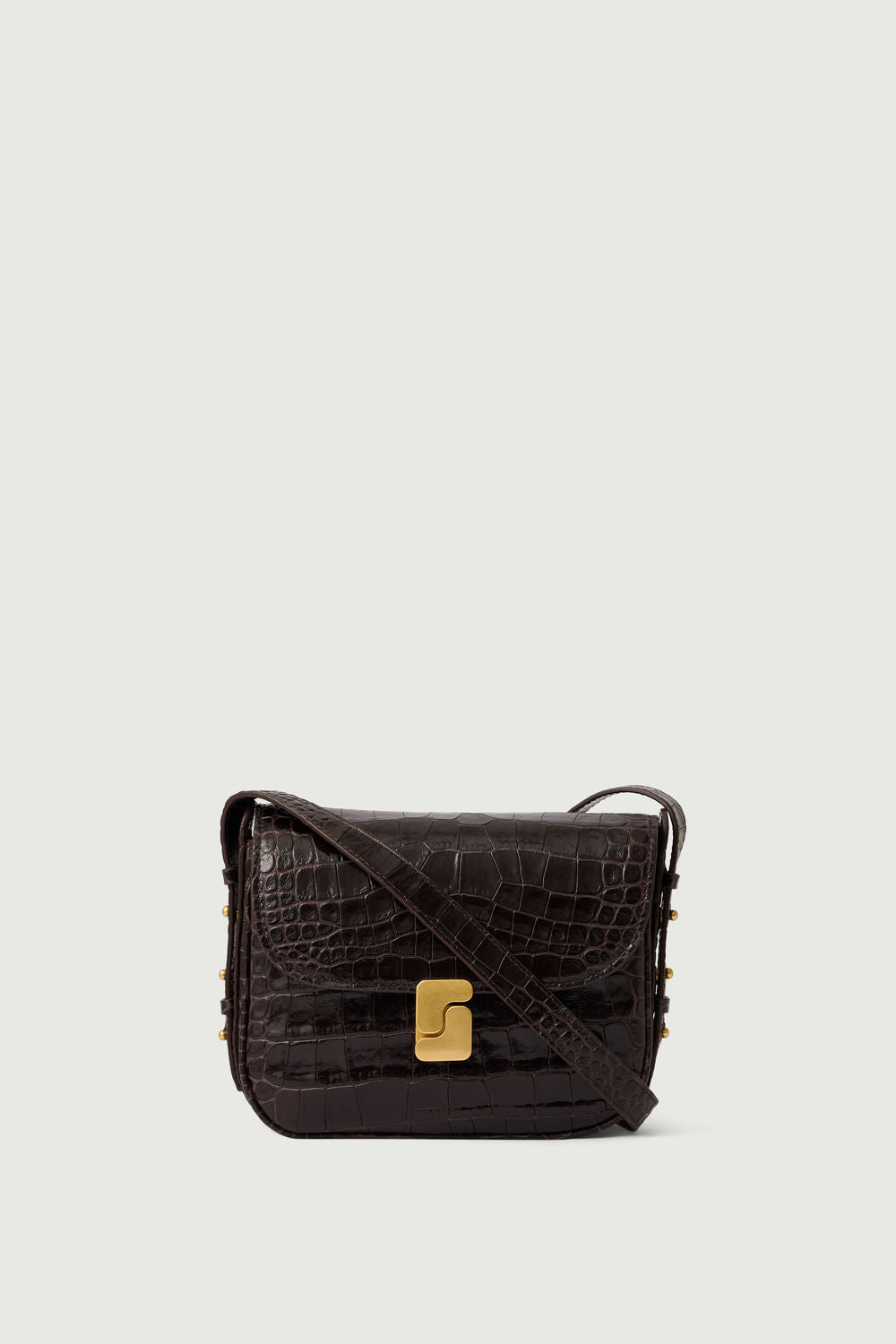 SAC BELLISSIMA MINI Dunkelbraun Krokoprägung