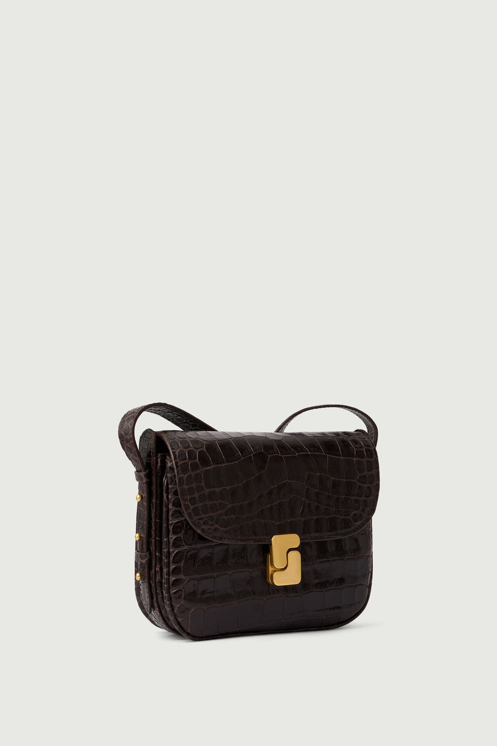 SAC BELLISSIMA MINI Dark Brown Croc-Effect
