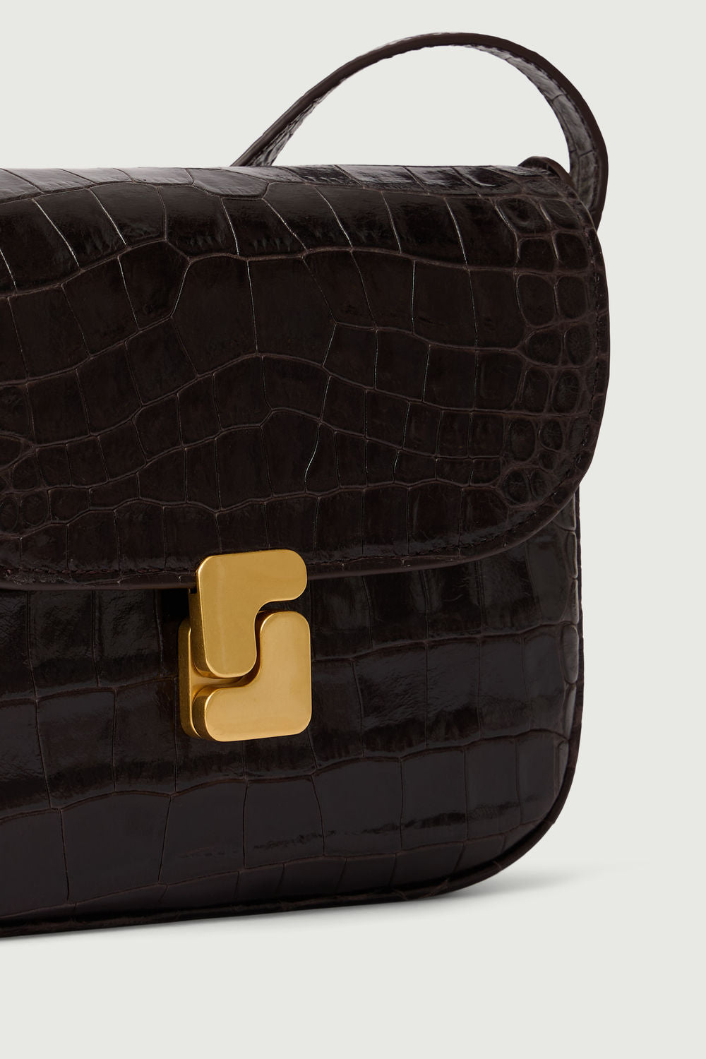 SAC BELLISSIMA MINI Dark Brown Croc-Effect