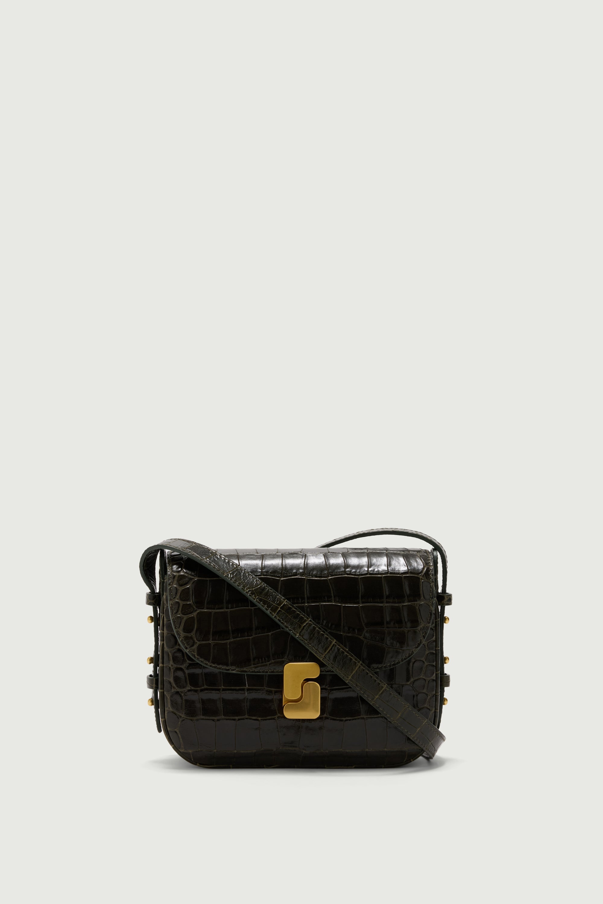 SAC BELLISSIMA MINI Olive Green Croc-Effect