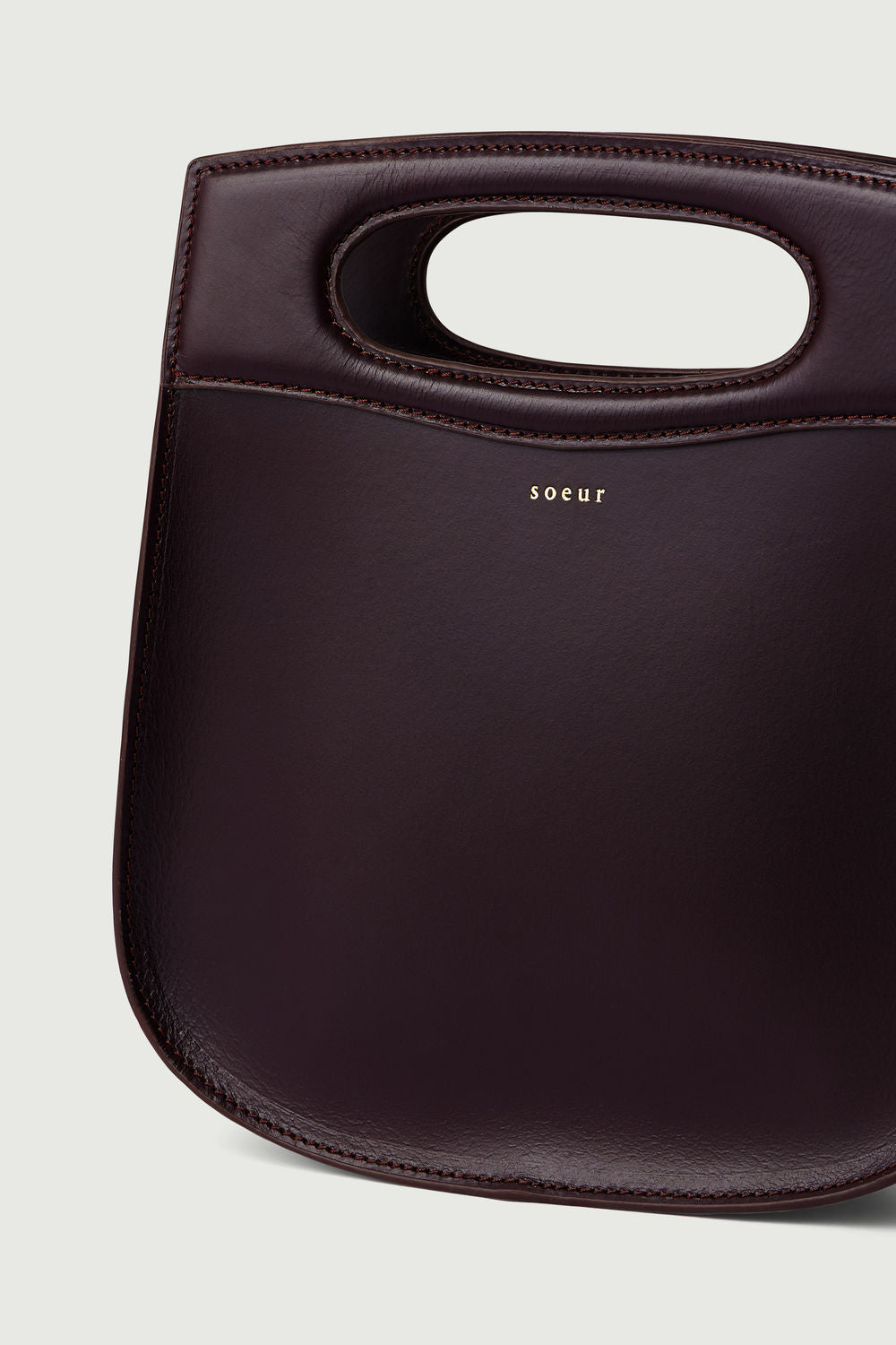 Sac Cheri - Bordeaux Foncé - Cuir - Femme vue 4