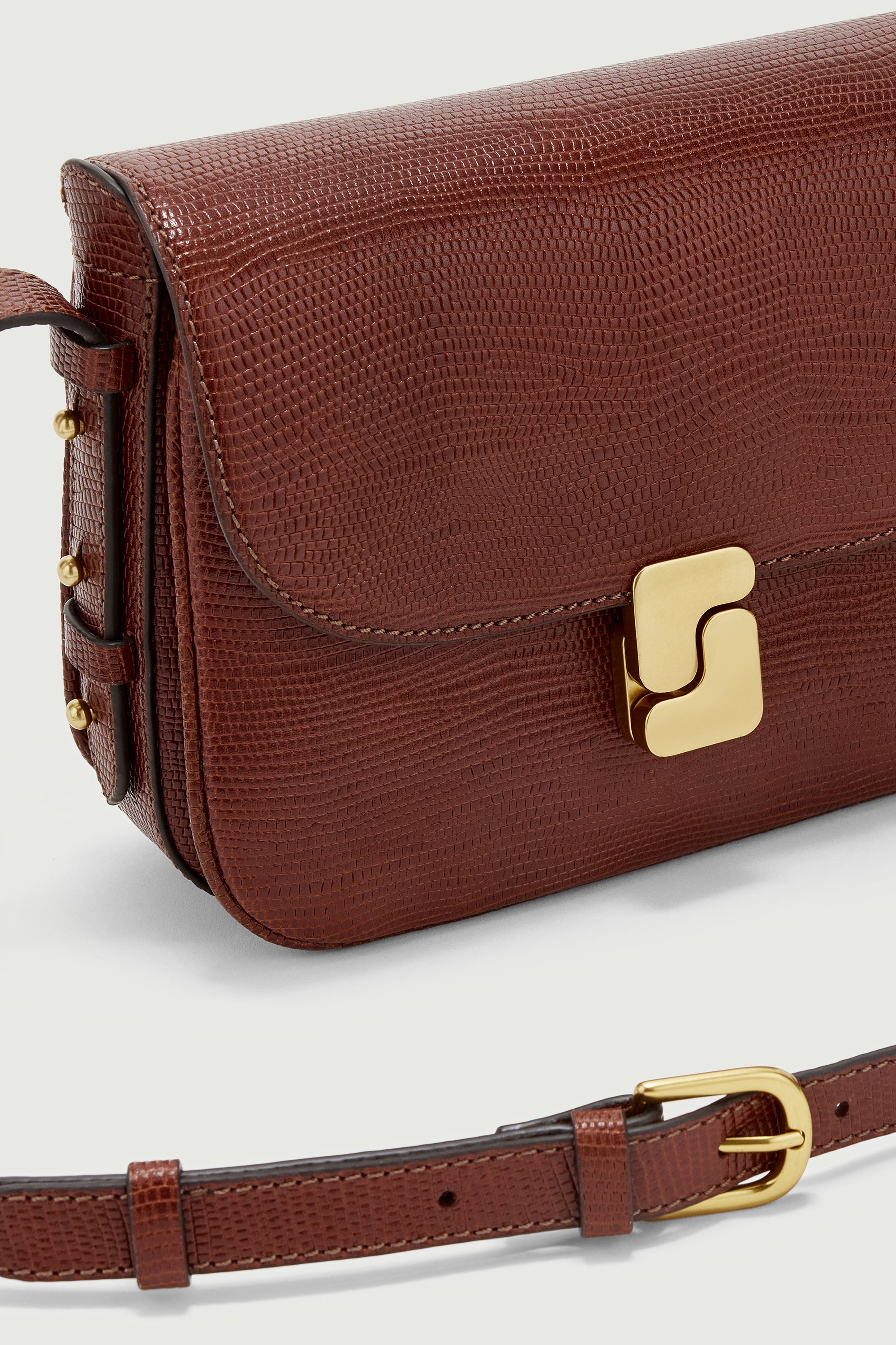 SAC BELLISSIMA MINI Cognac Lizard-Effect