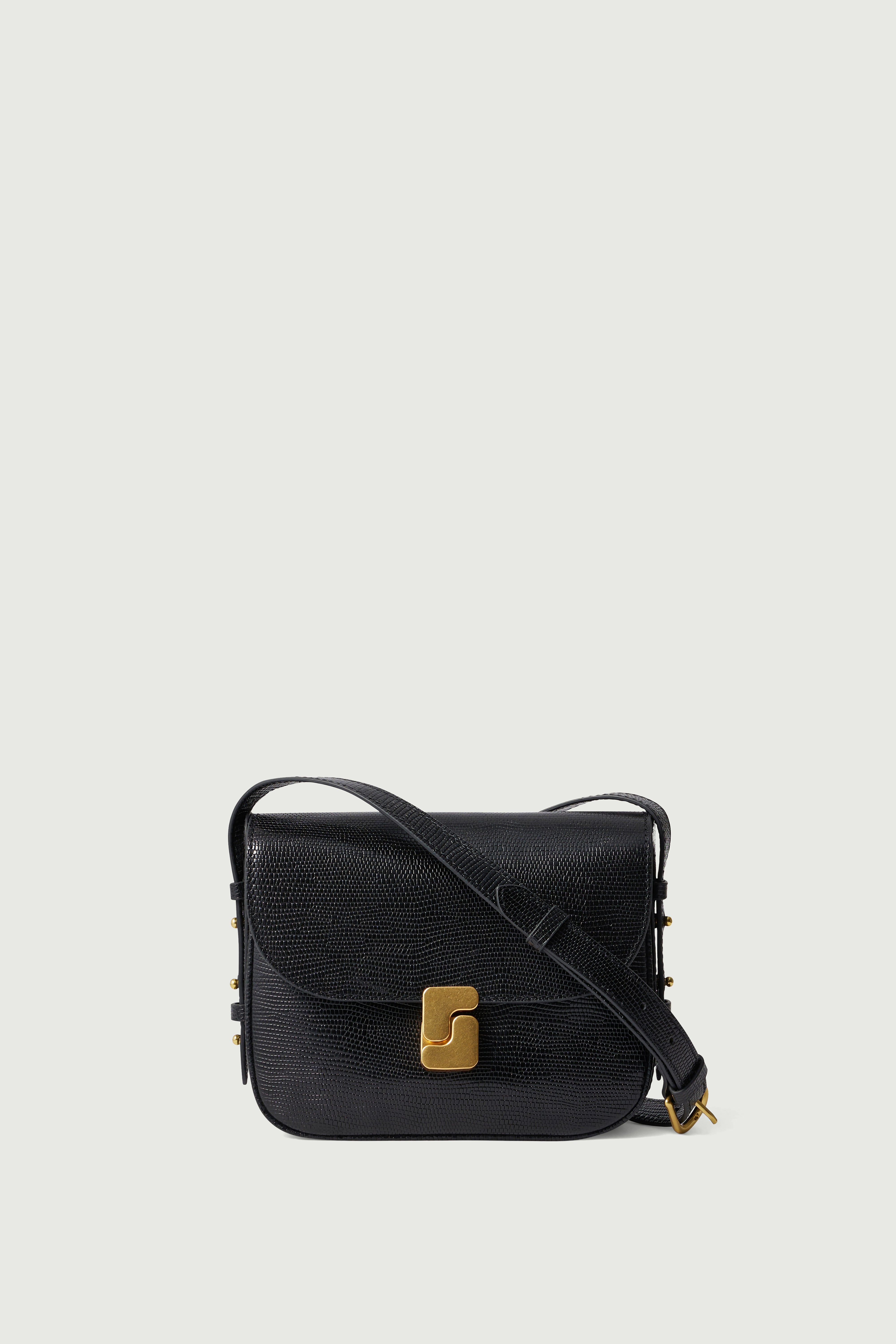 SAC BELLISSIMA MINI Schwarz Eidechsenprägung