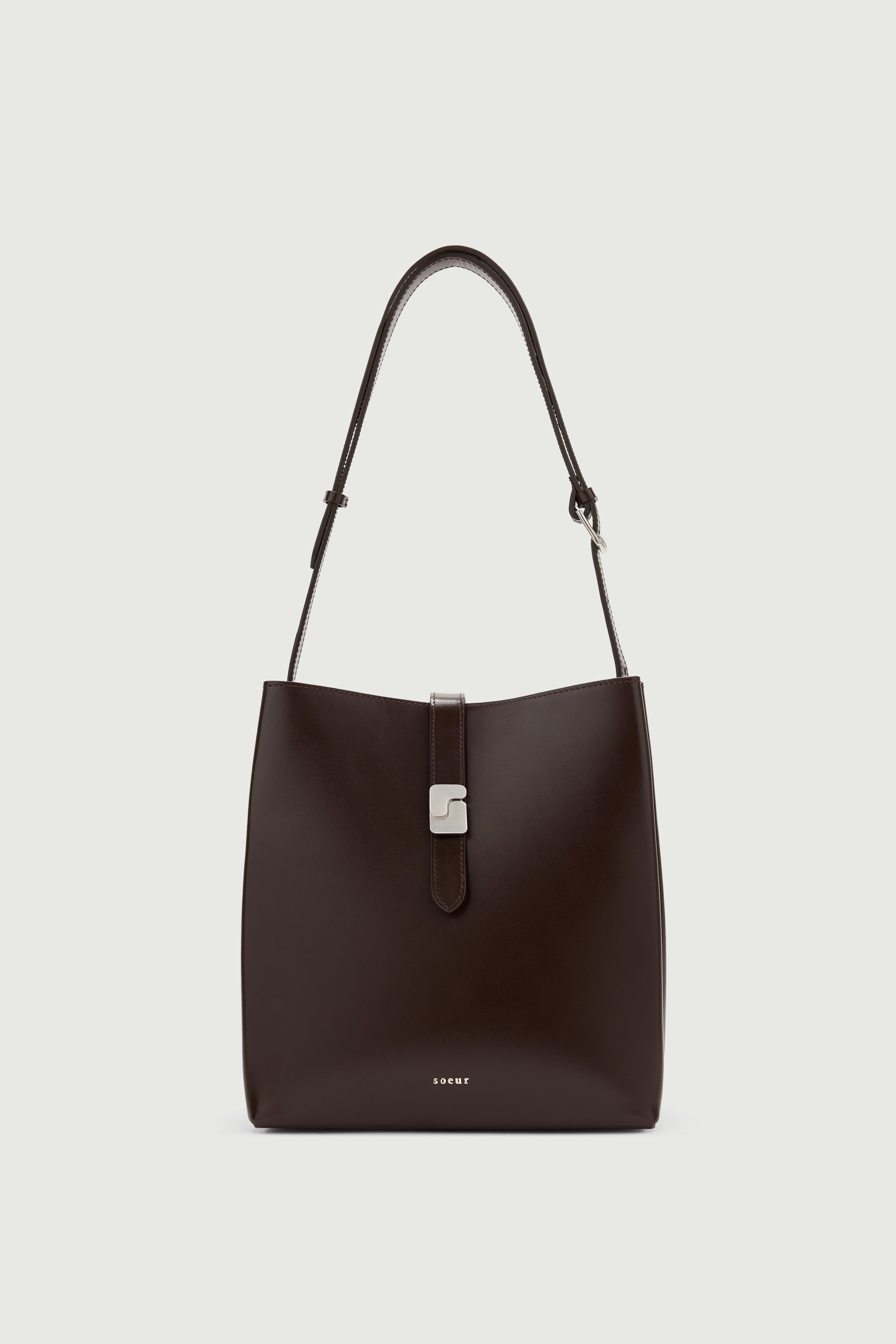 SAC BELLO Warm Brown Clasp Silver-Tone