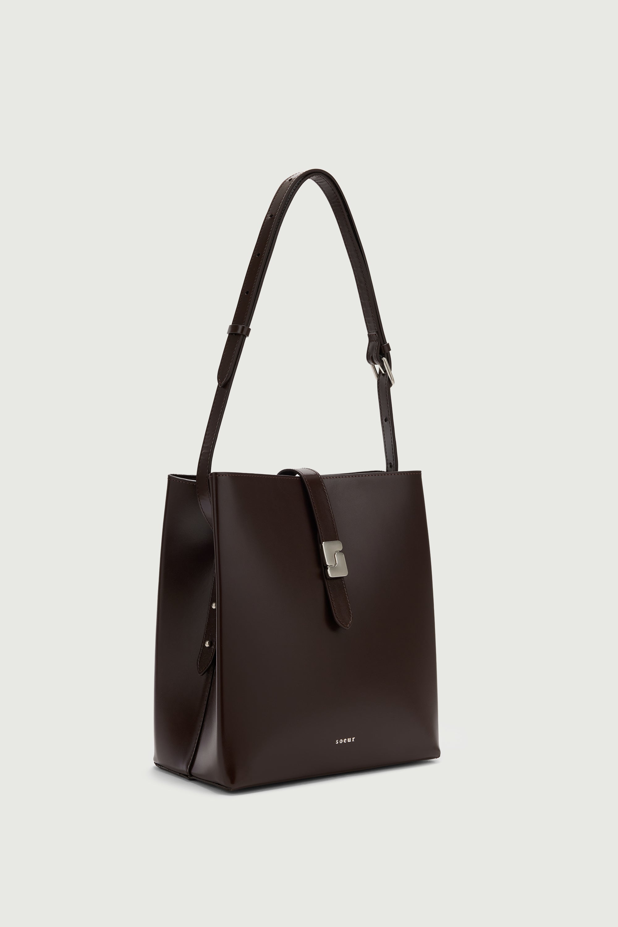 SAC BELLO Warm Brown Clasp Silver-Tone