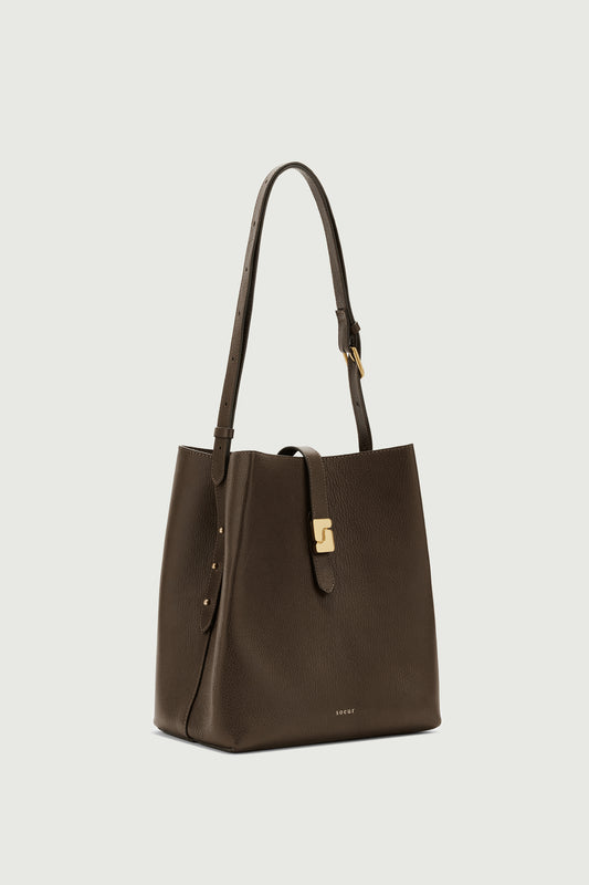 Sac Bello - Kaki Foncé - Cuir - Femme