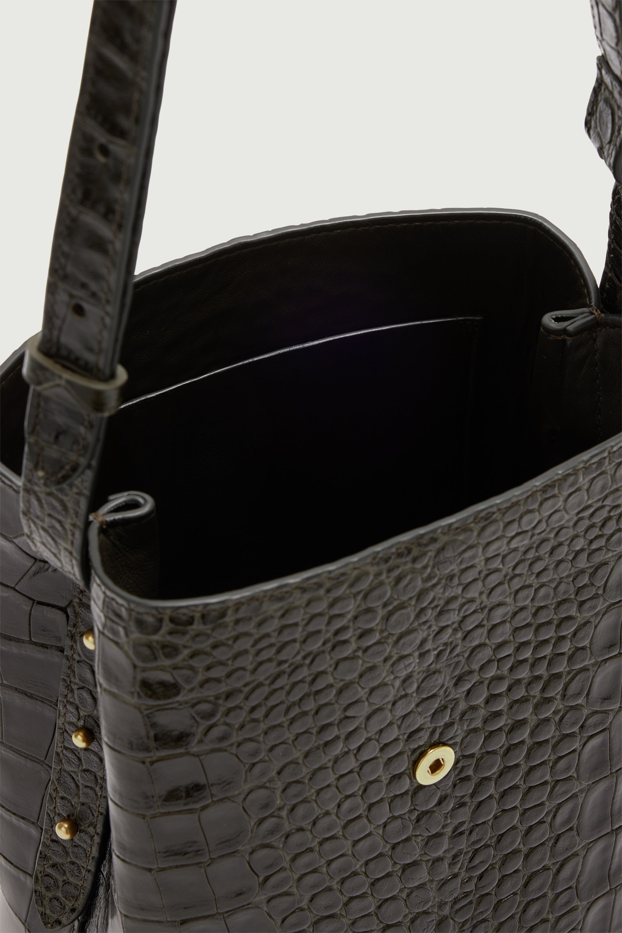 SAC BELLO MINI Olive Green EFFET Croc-Effect