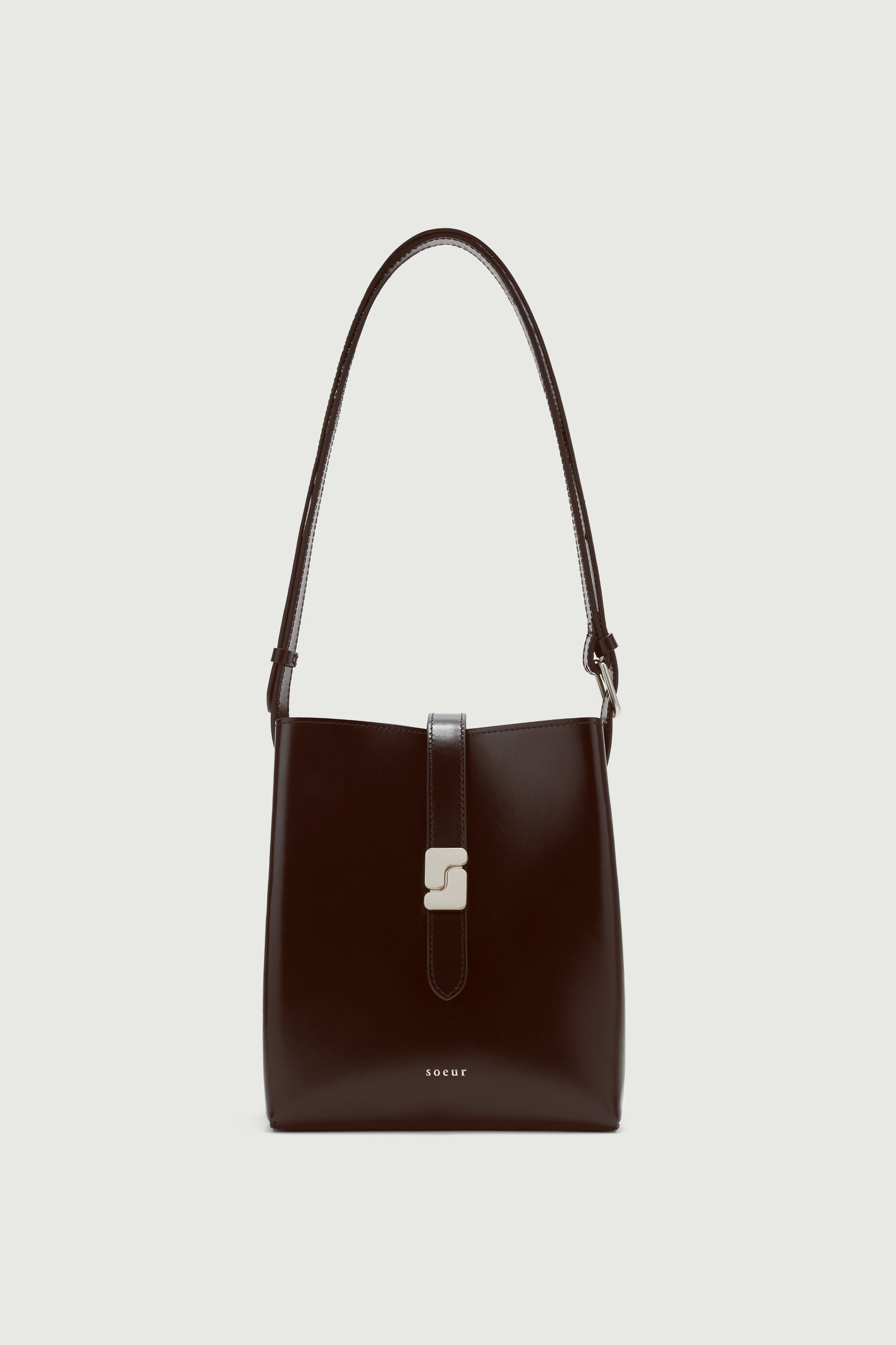 SAC BELLO MINI Warm Brown Clasp Silver-Tone