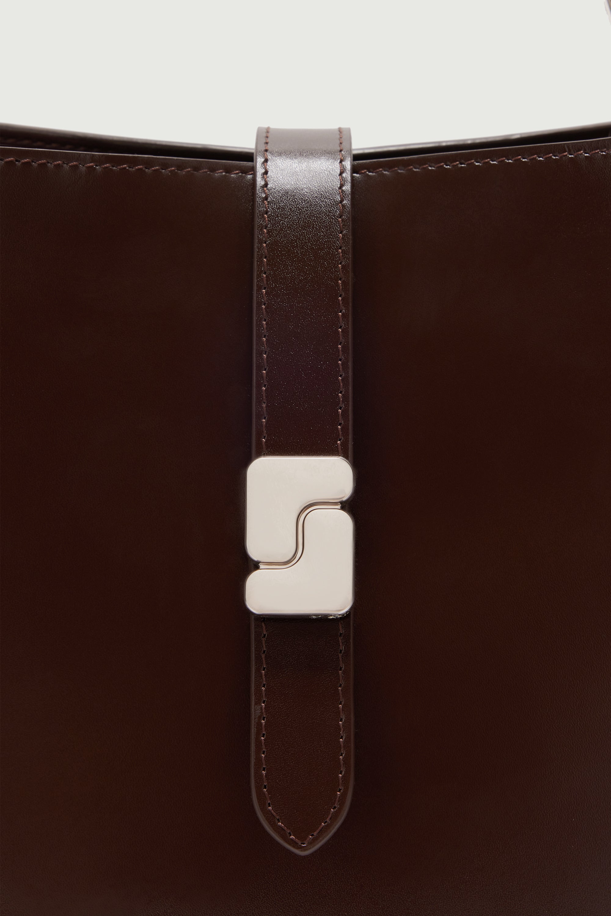 SAC BELLO MINI Warm Brown Clasp Silver-Tone