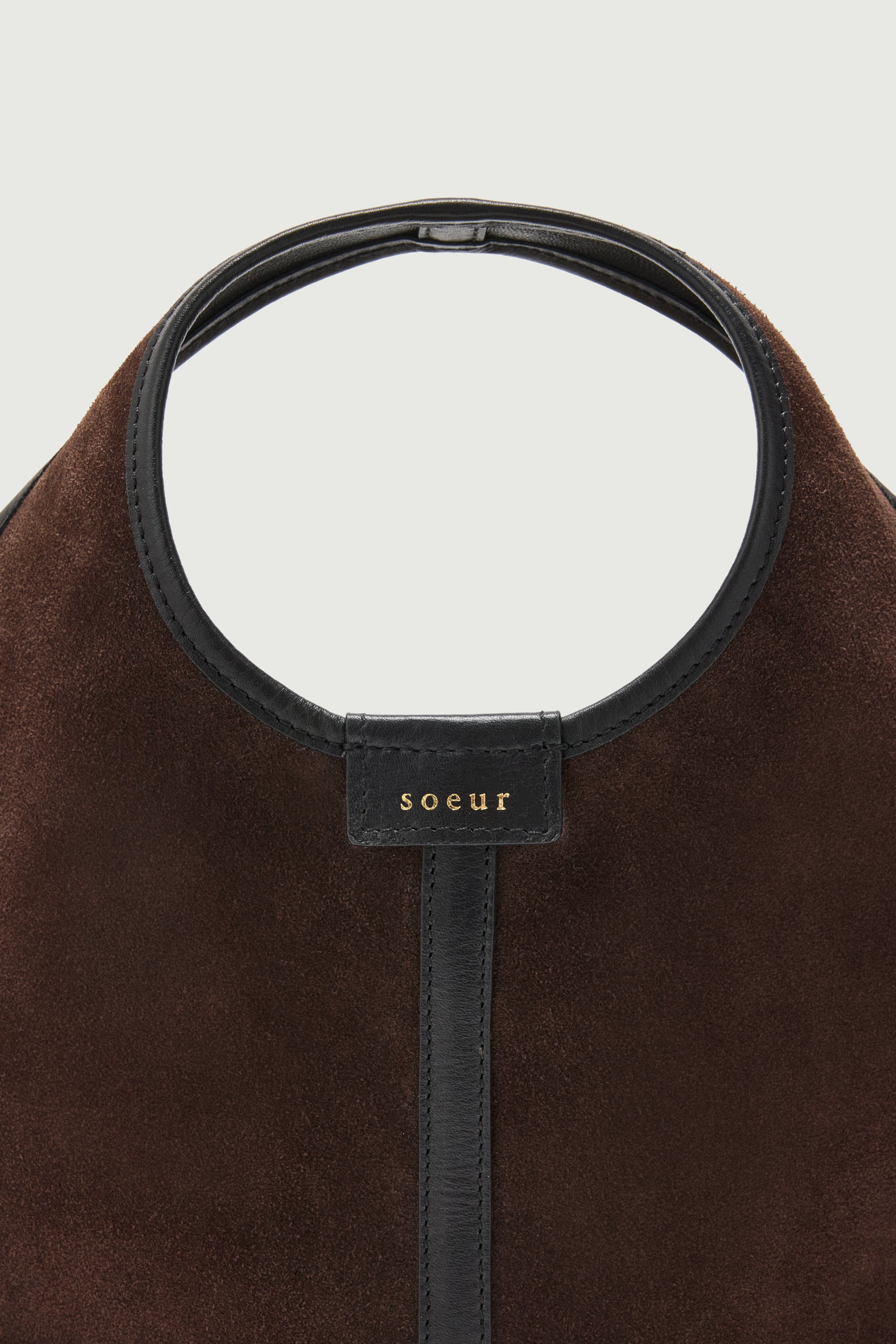 SAC DOUCE MINI Dark Brown Split Leather