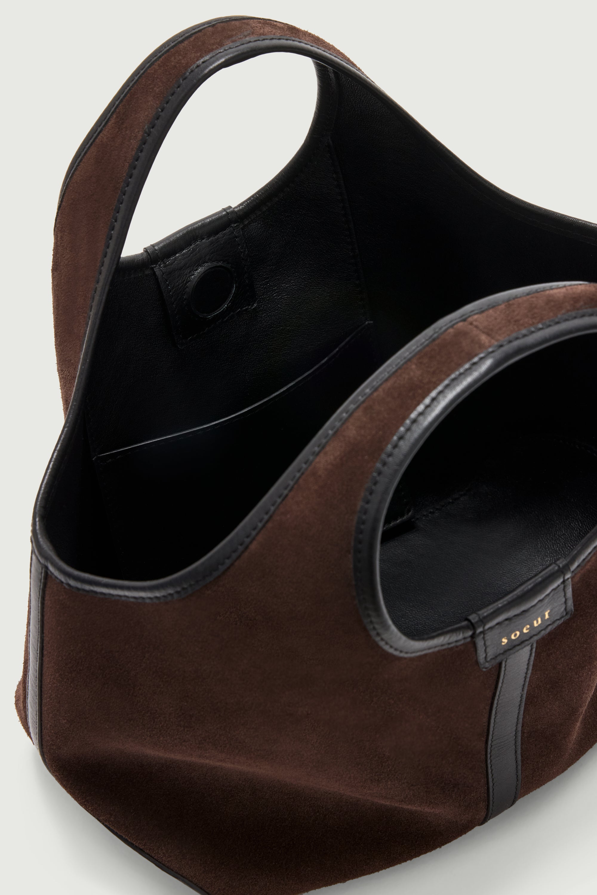 SAC DOUCE MINI Dark Brown Split Leather