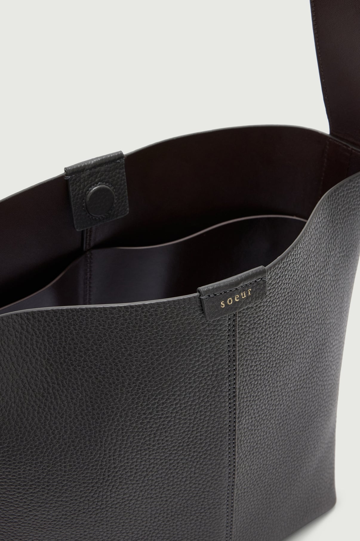 Sac Saudade Mini - Acier - Cuir - Femme vue 4