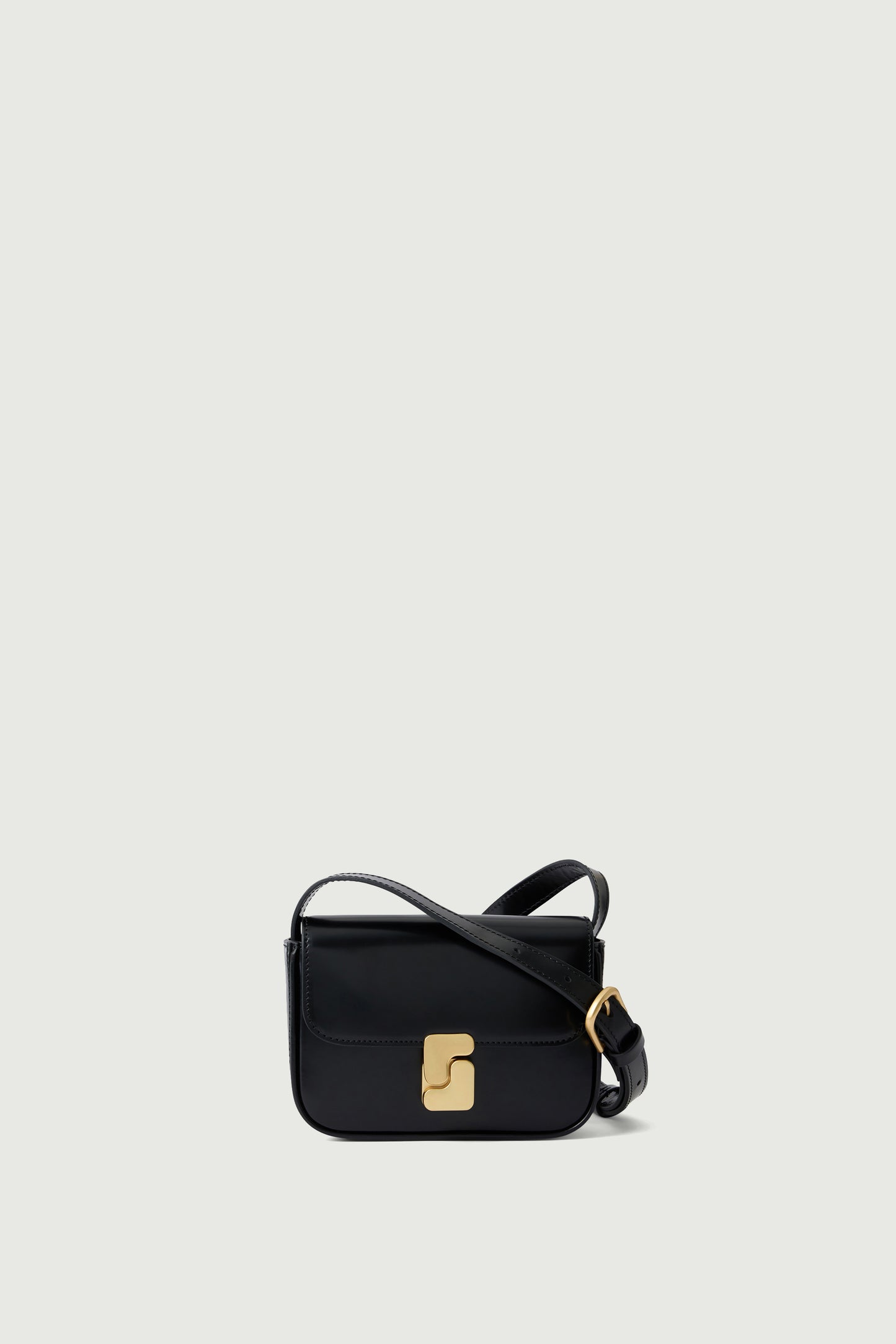 Bell Very Mini Bag Black Leather Woman - Main Image