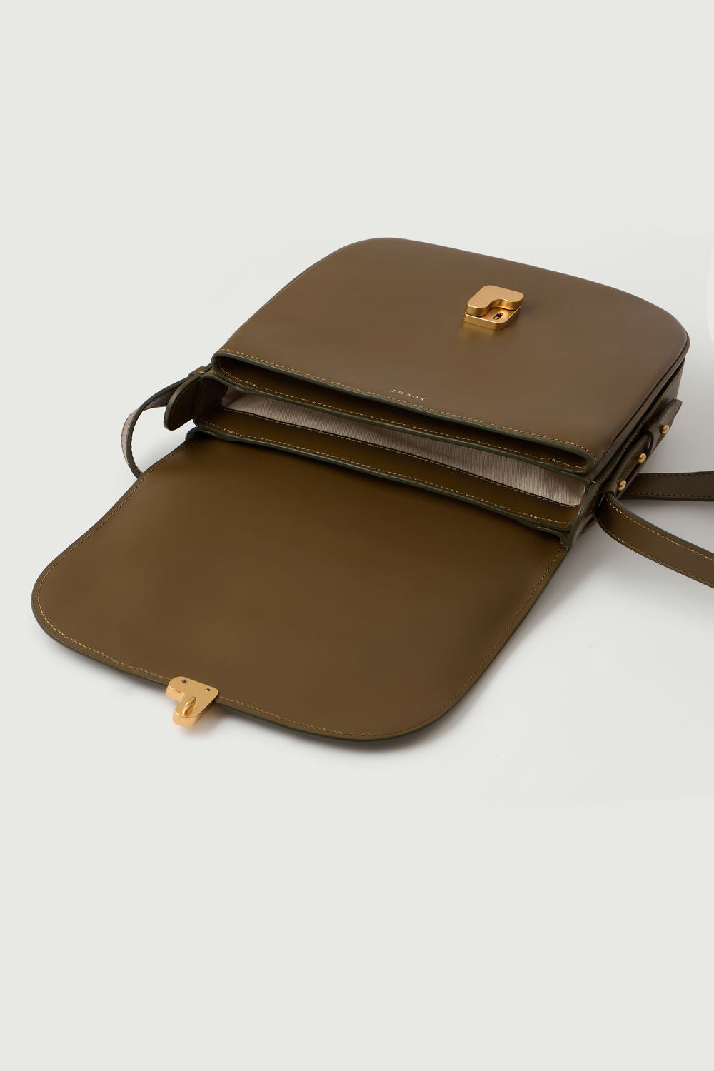 Sac Bellissima Maxi - Kaki Doré - Cuir - Femme vue 5