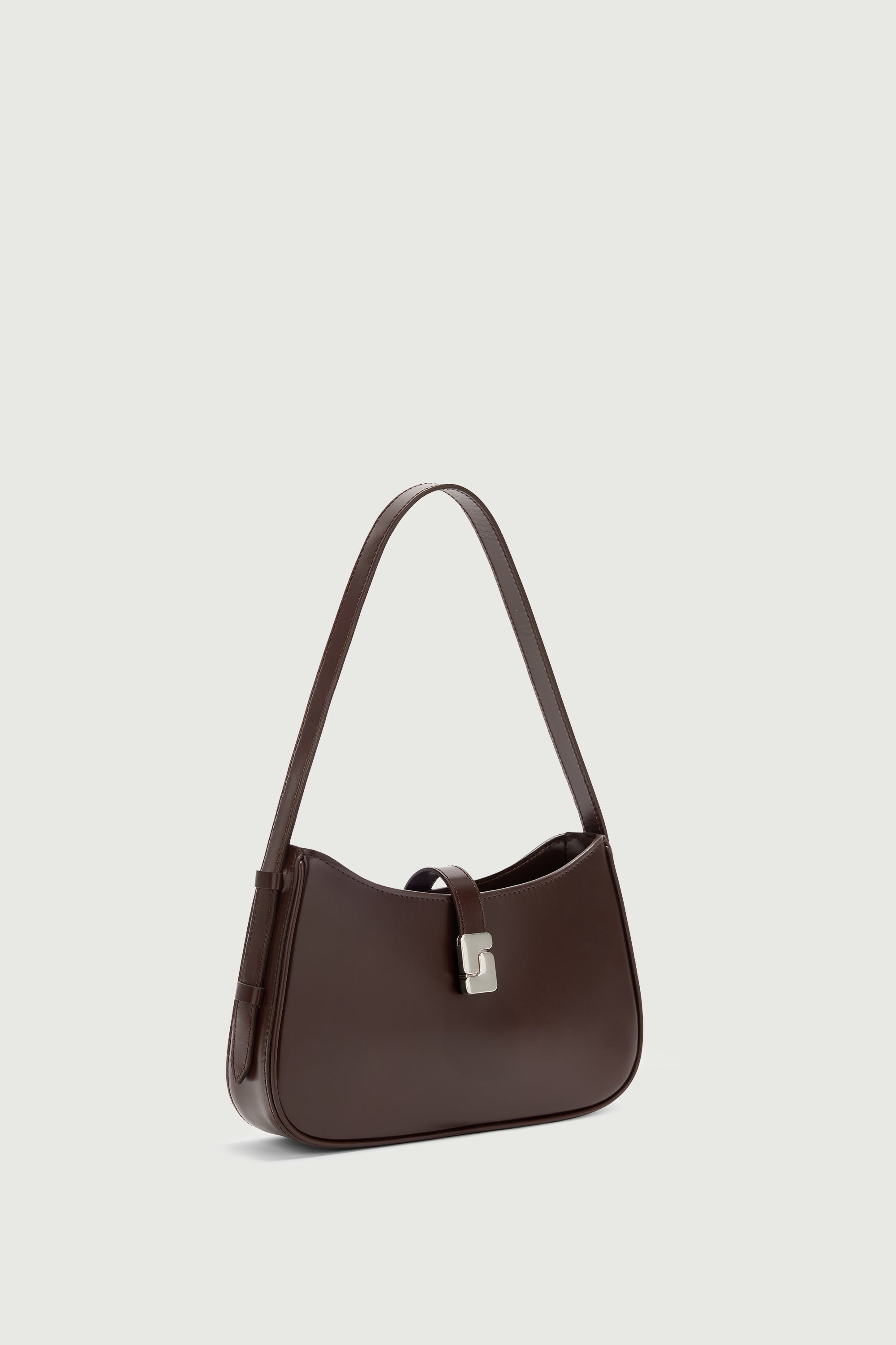 SAC BONNIE Chocolate Clasp Silver-Tone