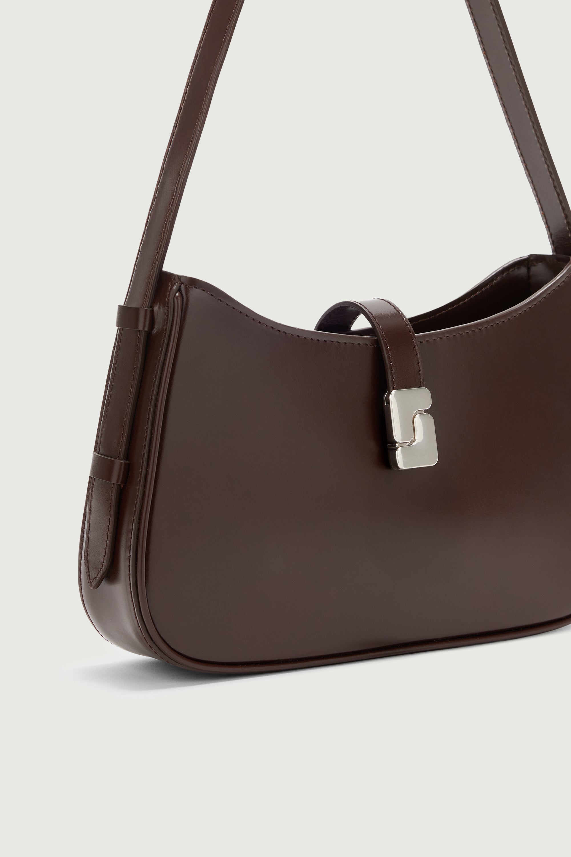 SAC BONNIE Chocolate Clasp Silver-Tone