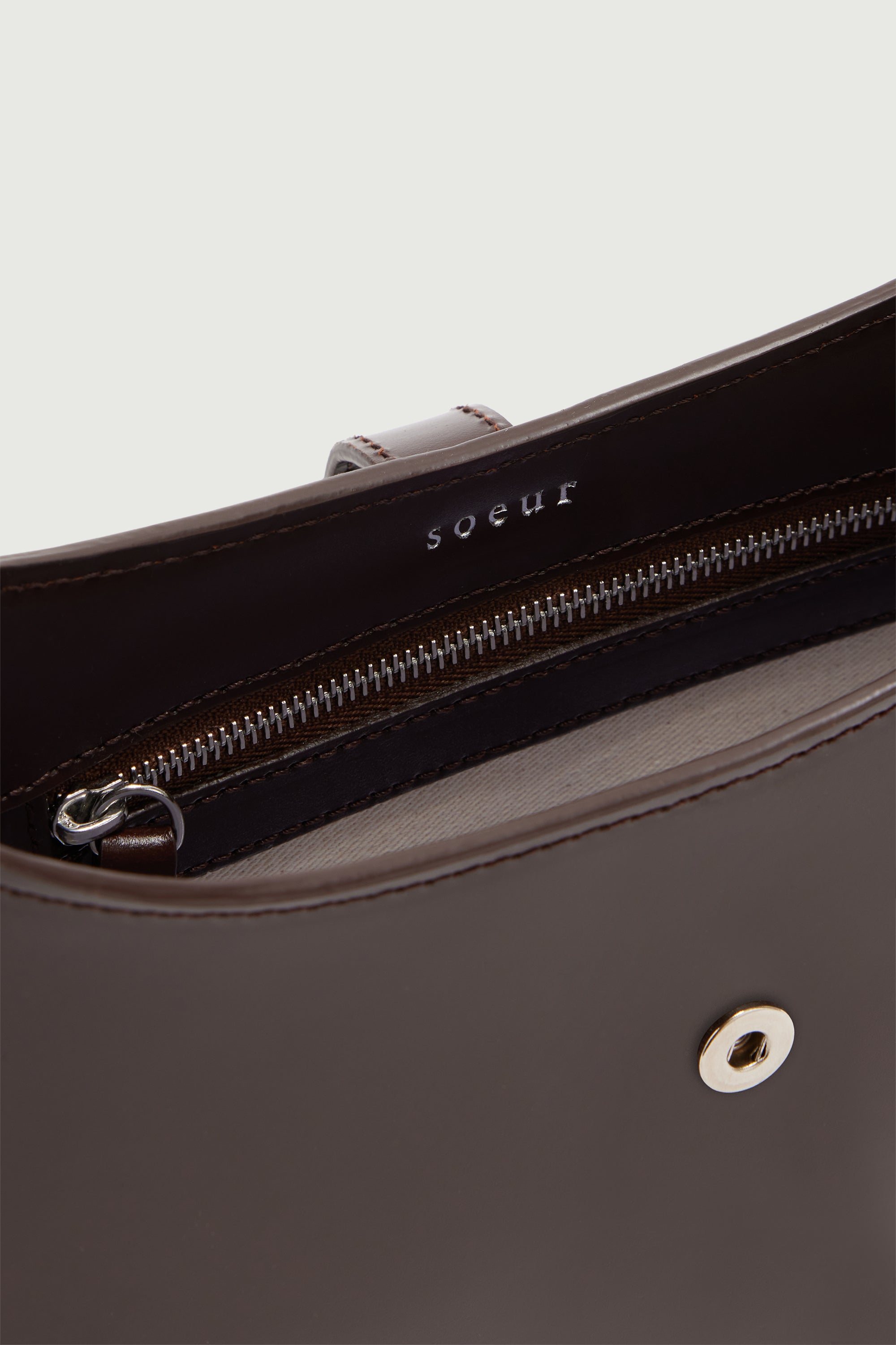 SAC BONNIE Chocolate Clasp Silver-Tone