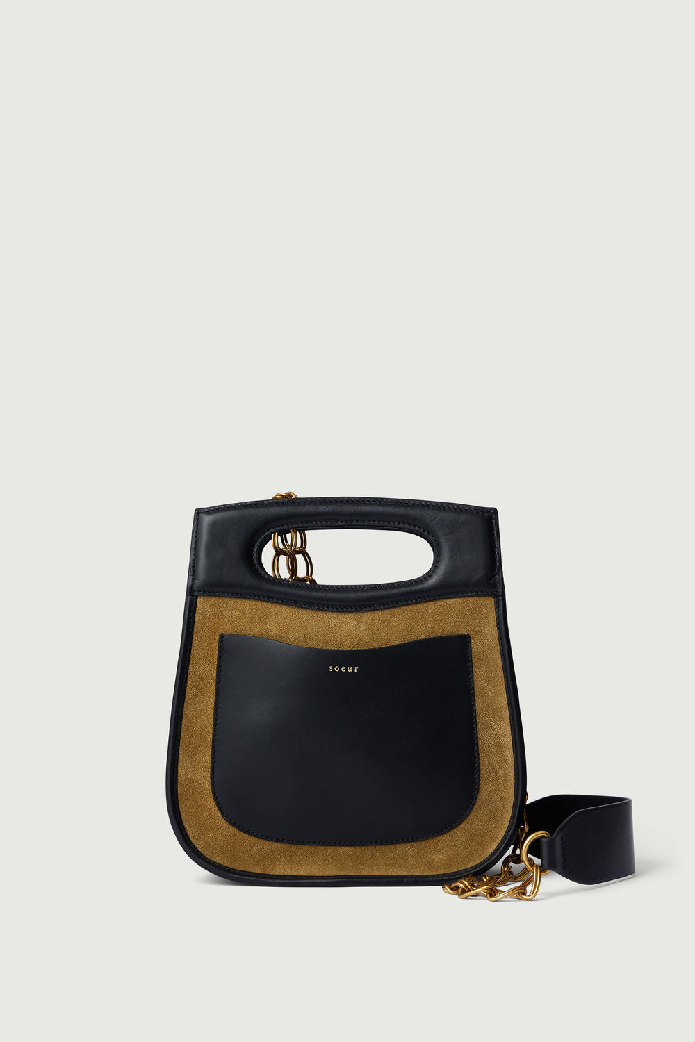 Sac Cheri - Bronze/Noir - Cuir - Femme