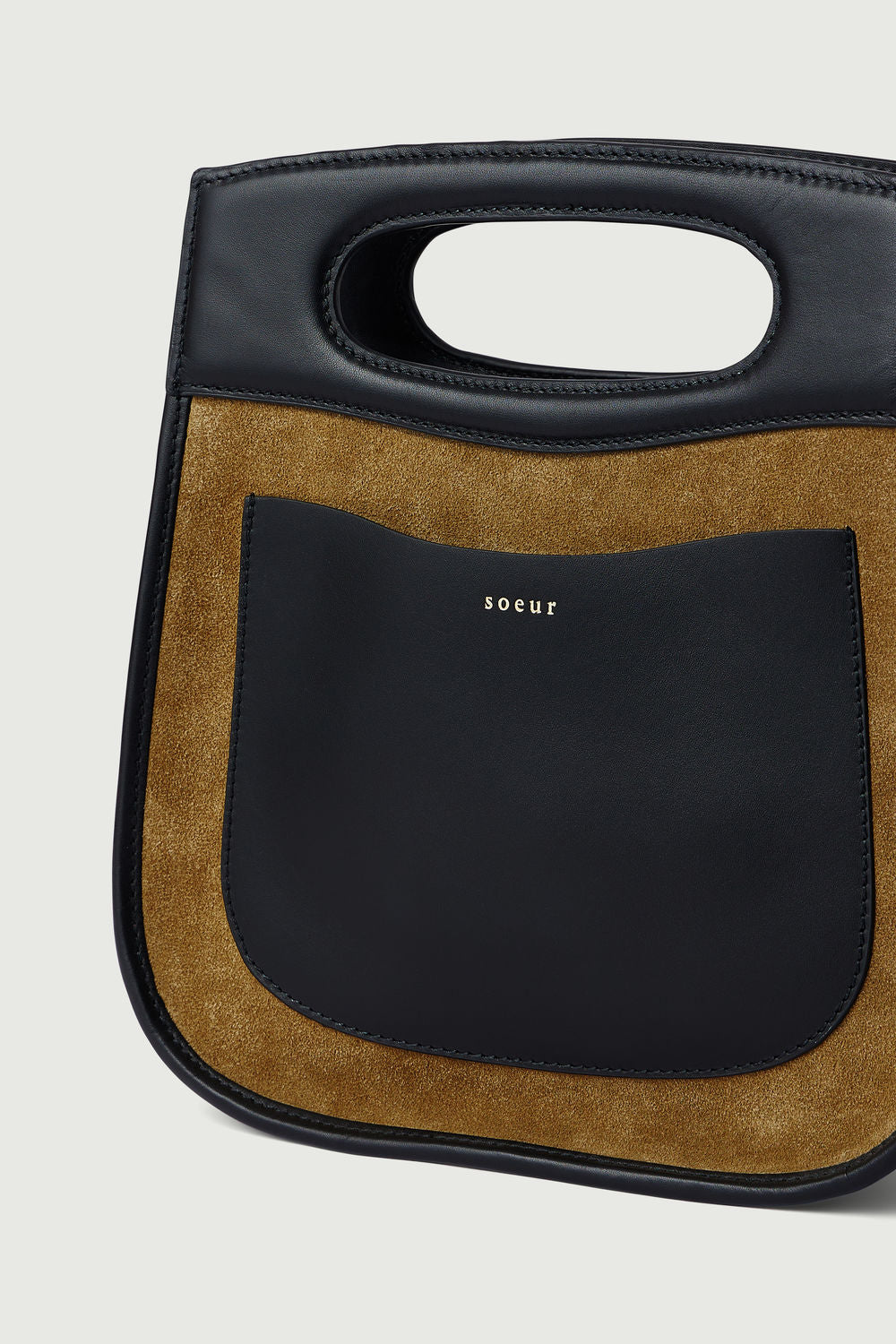 Sac Cheri - Bronze/Noir - Cuir - Femme vue 4