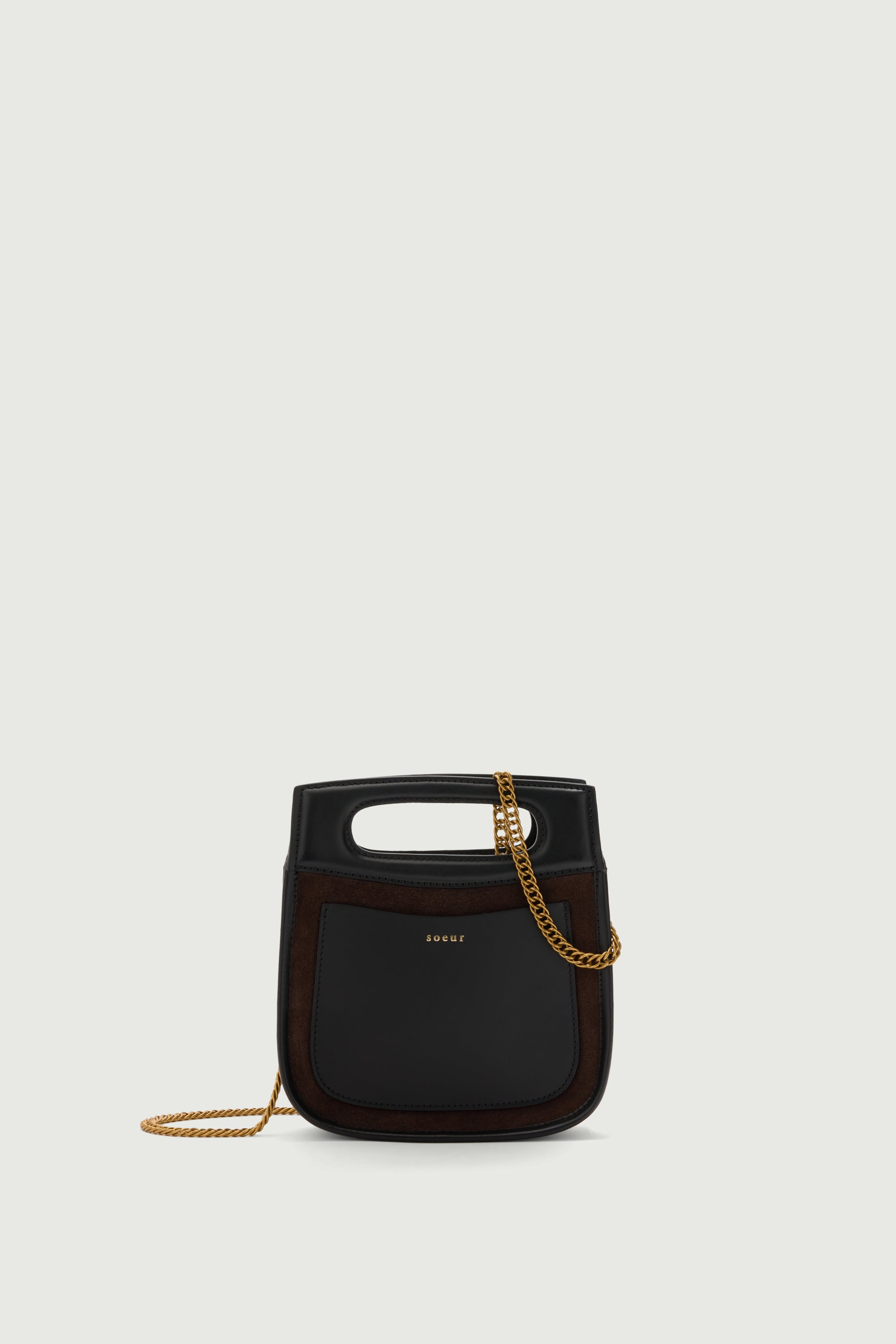 SAC CHERI MINI Dark Brown Split Leather