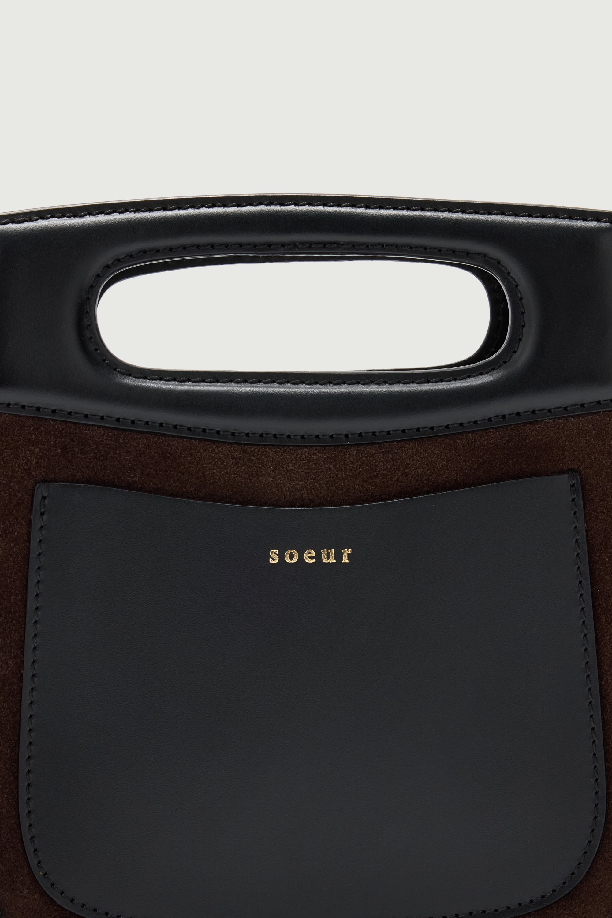 SAC CHERI MINI Dark Brown Split Leather
