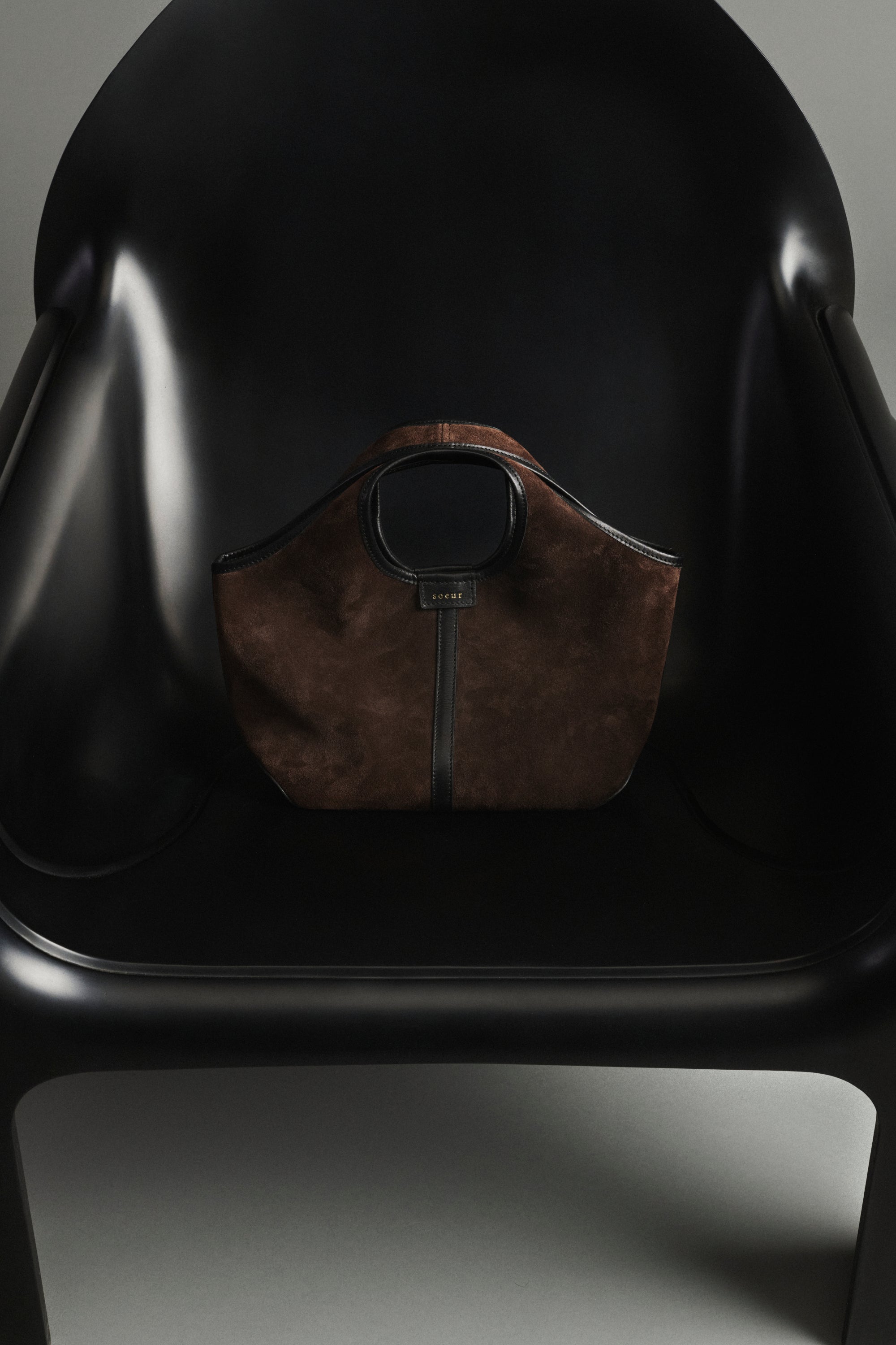 SAC DOUCE MINI Dark Brown Split Leather